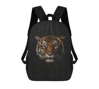 sinyumoney Tiger Head String Art Sacs À Dos Pour Enfants, Sac À Dos Scolaire Imprimé En 3D Pour Enfants, Sac À Dos De Voyage, Sac À Livres Pour Enfants 17inch Sac D'école