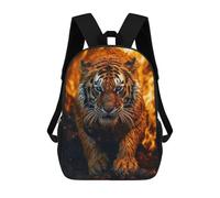 sinyumoney Tiger in Flames Sacs À Dos, Sac À Dos Enfant, Sac D'école, Sac À Dos De Voyage Imprimé En 3D, Accessoire De Mode, Sac À Dos Imperméable Pour Enfants 17inch