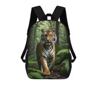 sinyumoney Tiger in Jungle Sacs À Dos Pour Enfants, Sac À Dos Scolaire Imprimé En 3D Pour Enfants, Sac À Dos De Voyage, Sac À Livres Pour Enfants 17inch Sac D'école