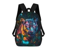 sinyumoney Tiger in Neon Jungle Sacs À Dos Pour Enfants, Cartables Imprimés En 3D, Sacs À Dos Pour Élèves Du Primaire Et Du Collège (garçons Et Filles) 17inch