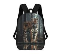 sinyumoney Tiger in The Forest Sac À Dos Enfant, Cartable Imprimé En 3D Pour Garçons Et Adolescents 17inch