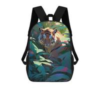sinyumoney Tiger in Tropical Jungle-2 Sacs À Dos Scolaires Pour Garçons Et Filles, Sacs À Dos Décontractés Pour Le Sport, Sacs À Dos De Grande Capacité Pour L'école Primaire 17inch
