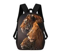 sinyumoney Tiger, Lion, Leopard Sac À Dos Scolaire Pour Filles Et Garçons, Grande Capacité, Léger, Pour Enfants Et Étudiants 17inch