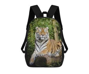 sinyumoney Tiger Lying on Brown Tree Sac À Dos Imprimé En 3D Pour Enfants, Sac À Dos Scolaire, Sac À Dos De Voyage Pour Enfants, Sac À Livres Grande Capacité, Sac À Dos Pour Enfants 17inch