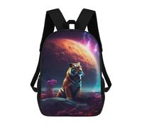sinyumoney Tiger on Mars Sac À Dos Scolaire Pour Adolescents, Imprimé En 3D, Ajustable, À Poches Tendance, Pour Enfants, Garçons, Filles, Étudiants Et Adolescents 17inch