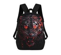 sinyumoney Tiger Red And Black Animal Sacs À Dos Pour Enfants, Sac À Dos Scolaire, Sac À Dos Imprimé En 3D Pour Enfants, Sac À Dos De Voyage, Sac À Livres, Sac D'école Pour Enfants 17inch