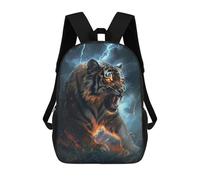 sinyumoney Tiger Scary Fantasy Light Sac À Dos Scolaire Pour Enfants, Sac À Dos De Voyage Décontracté, Grand Sac À Dos Pour Garçons Et Filles 17inch