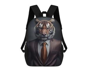 sinyumoney Tiger Suit Sacs À Dos Imprimés En 3D 17inch Sac À Dos Scolaire Pour Enfants, Sac À Dos Décontracté Pour La Journée, Sac De Voyage Décontracté Pour Les Élèves Du Collège