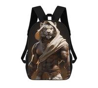 sinyumoney Tiger Warrior Armor Statue Sac À Dos Enfant, Sac À Dos Anime, Grand Sac À Dos Enfant, Sac À Dos Imprimé En 3D Pour Enfants, Cartable, Cartable Pour Garçons Et Filles 17inch