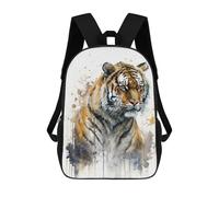 sinyumoney Tiger Watercolor Sac À Dos Scolaire Imprimé En 3D Pour Enfants, Sac À Dos Garçon/fille, Sac De Voyage Pour Enfants 17inch