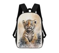 sinyumoney Tiger Watersketch Drawing Sacs À Dos Scolaires Pour Enfants, Sac D'école Imprimé En 3D Pour Garçons, Élèves Du Primaire Et Du Collège 17inch