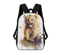 sinyumoney Tiger Watersketch Sac À Dos Pour Enfants, Impression 3D, Sac D'école Pour Garçons Et Filles, Sac À Dos Tendance Et Décontracté Pour Écoliers 17inch
