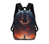 sinyumoney Tiger's Roar A Fiery Encounter Sac À Dos En Peluche À Motif Dessin Animé, Sac À Dos 3D Pour Enfants, Idée Cadeau D'anniversaire Pour Garçons Et Filles 17inch
