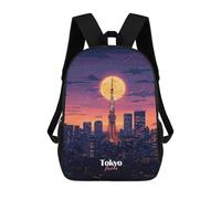 sinyumoney Tokyo Skyline Night Sac À Dos Scolaire Pour Enfants 17 Pouces, Sac À Dos Décontracté Pour Les Voyages, Grand Sac À Dos De Jour Pour Garçons Et Filles 17inch