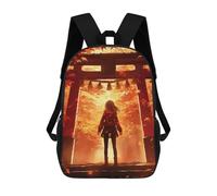 sinyumoney Torii Gate Anime Girl Sacs À Dos Scolaires Pour Enfants, Sac D'école Imprimé En 3D Pour Garçons, Élèves Du Primaire Et Du Collège 17inch