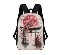 sinyumoney Torii Gate Sakura Sac À Dos Enfant Tendance Et Amusant, Sac À Dos Pour Garçons Et Adolescents, Sac D'école Imprimé En 3D Pour Garçons 17inch