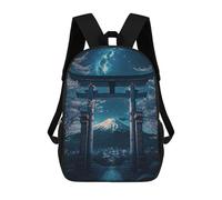 sinyumoney Torii Gate to Mount Fuji Sac À Dos Enfant, Sac D'école, Sac À Dos Imprimé 3D Avec Motif De Dessin Animé, Grande Capacité, Pour Garçons Et Filles 17inch