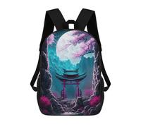 sinyumoney Torii Gate Valley at Night Sac À Dos Scolaire Pour Enfants, Sac À Dos De Voyage Décontracté, Grand Sac À Dos Pour Garçons Et Filles 17inch