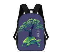 sinyumoney Tortoise And Tree Sacs À Dos Imprimés En 3D 17inch Sac À Dos Scolaire Pour Enfants, Sac À Dos Décontracté Pour La Journée, Sac De Voyage Décontracté Pour Les Élèves Du Collège