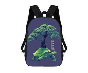 sinyumoney Tortoise And Tree Sacs À Dos Imprimés En 3D 17inch Sac À Dos Scolaire Pour Enfants, Sac À Dos Décontracté Pour La Journée, Sac De Voyage Décontracté Pour Les Élèves Du Collège