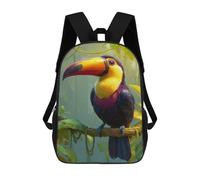 sinyumoney Toucan in Amazon Rainforest Sac À Dos Pour Garçons Et Adolescents, Sacs À Dos Pour Filles, Sacs À Dos Pour Tout-petits, Sacs À Livres Pour L'école Primaire Et Le Collège 17inch