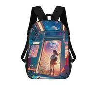 sinyumoney Train to A Fantasy World Sac À Dos Imprimé En 3D Pour Enfants, Sac D'école, Sac De Voyage Grande Capacité, Sac À Livres, Sac À Dos Pour Enfants 17inch