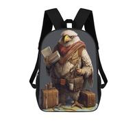 sinyumoney Travel Guide Eagle Sac À Dos Scolaire Pour Filles Et Garçons, Grande Capacité, Léger, Pour Enfants Et Étudiants 17inch