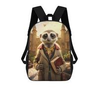 sinyumoney Travel Guide Meerkat Sac À Dos Enfant Tendance Et Amusant, Sac À Dos Pour Garçons Et Adolescents, Sac D'école Imprimé En 3D Pour Garçons 17inch