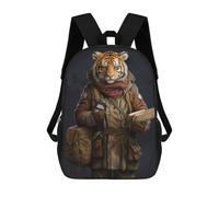 sinyumoney Travel Guide Tiger Sac À Dos Scolaire Pour Adolescents, Imprimé En 3D, Ajustable, À Poches Tendance, Pour Enfants, Garçons, Filles, Étudiants Et Adolescents 17inch