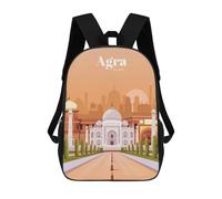 sinyumoney Travel to Agra Sacs À Dos Pour Enfants, Cartables, Sacs À Dos Scolaires Imprimés En 3D, Sacs À Dos De Voyage Tendance Pour Enfants (primaire, Collège) 17inch