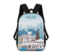 sinyumoney Travel to Perth Sac À Dos, Cartable Imprimé En 3D, Sac À Goûter, Sac À Dos De Voyage, Sac À Dos Entre Amis, Sac À Dos Scolaire Pour Filles Et Garçons 17inch