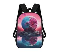 sinyumoney Tree Cherry Blossom Sacs À Dos Scolaires Pour Enfants, Sac D'école Imprimé En 3D Pour Garçons, Élèves Du Primaire Et Du Collège 17inch