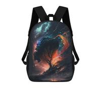 sinyumoney Tree of Elements Cosmic Fusion Sac À Dos Scolaire Pour Enfants, Grand Sac À Dos 3D, Cadeau Pour Enfants 17inch
