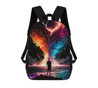 sinyumoney Tree of Life A Visionary Journey Sac À Dos Imprimé En 3D, Sac D'école Décontracté Et Tendance Pour Enfants, Sac D'école Pour Garçons, Collégiens 17inch