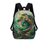 sinyumoney Tree of Time Kintsugi Art Sac À Dos Enfant, Cartable Imprimé En 3D Pour Garçons Et Adolescents 17inch
