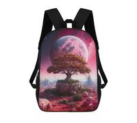 sinyumoney Tree on The Pink Planet Sacs À Dos Scolaires Pour Enfants, Sac D'école Imprimé En 3D Pour Garçons, Élèves Du Primaire Et Du Collège 17inch