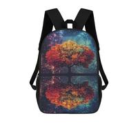 sinyumoney Tree Reflection in Starry Sky Sacs À Dos, Sac À Dos Enfant, Sac D'école, Sac À Dos De Voyage Imprimé En 3D, Accessoire De Mode, Sac À Dos Imperméable Pour Enfants 17inch