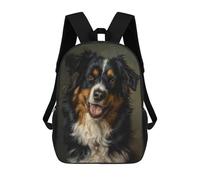 sinyumoney Tri-Color Australian Shepherd Portrait Sac À Dos Imprimé En 3D, Sac D'école Décontracté Et Tendance Pour Enfants, Sac D'école Pour Garçons, Collégiens 17inch