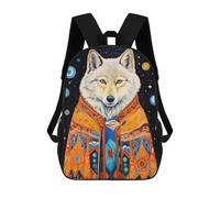 sinyumoney Tribal Animal 9 White Wolf Sacs À Dos Pour Enfants, Sac D'école Imprimé En 3D, Cartable Pour Enfants, Sac De Voyage, Sac À Dos Garçon Fille, Sac D'école Pour Enfants 17inch
