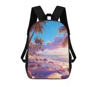 sinyumoney Tropical Beach Sac À Dos Scolaire Pour Filles Et Garçons Avec Poche, Sac À Dos Tendance Pour Enfants 17inch