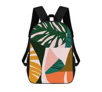 sinyumoney Tropical Collage 02 Sacs À Dos Scolaires Pour Enfants, Sac D'école Imprimé En 3D Pour Garçons, Élèves Du Primaire Et Du Collège 17inch