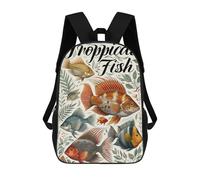 sinyumoney Tropical Fish Poster Sac À Dos Enfant Fille 3D, Sac D'école, Sac À Dos Pour Tout-petits, Sac À Dos Décontracté, Sac À Livres Tendance 17inch