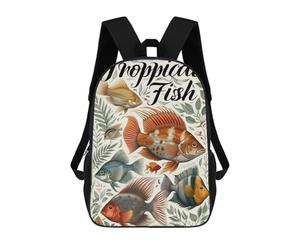 sinyumoney Tropical Fish Poster Sac À Dos Enfant Fille 3D, Sac D'école, Sac À Dos Pour Tout-petits, Sac À Dos Décontracté, Sac À Livres Tendance 17inch