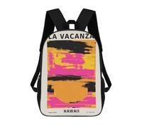sinyumoney Tropical Hawaii Sunset Sac À Dos Léger Et Décontracté Pour La Journée, Idéal Pour L'école, Pour Adolescents, Filles, Garçons, Femmes Et Hommes 17inch