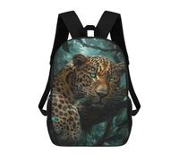 sinyumoney Tropical Jungle Leopard Sac À Dos Imprimé En 3D Pour Enfants, Sac D'école, Sac De Voyage Grande Capacité, Sac À Livres, Sac À Dos Pour Enfants 17inch