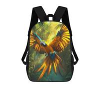 sinyumoney Tropical Majestic Macaw in Rainforest Sacs À Dos Scolaires Pour Enfants, Sac D'école Imprimé En 3D Pour Garçons, Élèves Du Primaire Et Du Collège 17inch