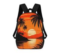 sinyumoney Tropical Sunset with Palm Trees Sac À Dos Scolaire Imprimé En 3D Pour Garçons Et Filles, Sac À Dos Pour Ordinateur Portable Pour Enfants/étudiants/adultes 17inch