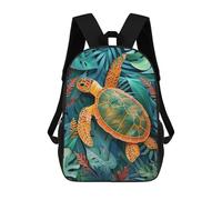 sinyumoney Turtle Flat Paper Craft Sac À Dos Scolaire Pour Enfants Imprimé En 3D, Idéal Pour Les Voyages Et Les Lectures, Pour Les Garçons Et Les Élèves Du Primaire 17inch