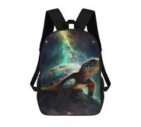 sinyumoney Turtle in Space Sacs À Dos Scolaires Pour Enfants, Sac D'école Imprimé En 3D Pour Garçons, Élèves Du Primaire Et Du Collège 17inch