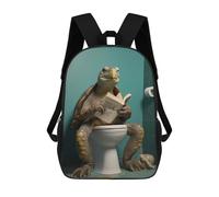 sinyumoney Turtle Toilet Break Sac À Dos Scolaire Pour Filles Et Garçons, Grande Capacité, Léger, Pour Enfants Et Étudiants 17inch